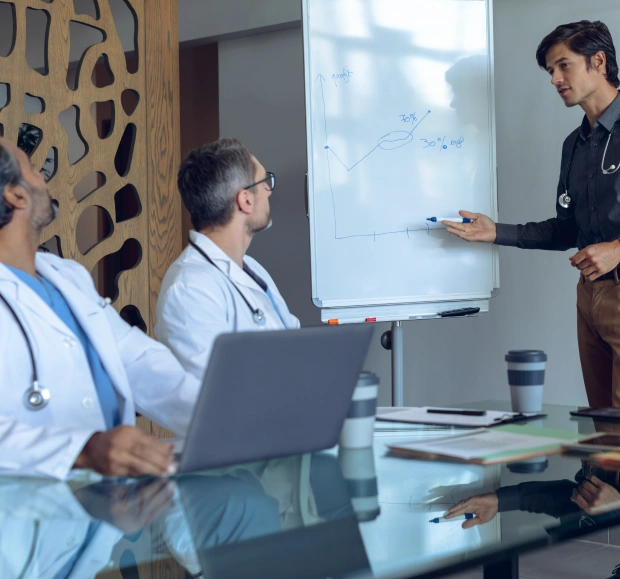 Administrative training session for healthcare staff