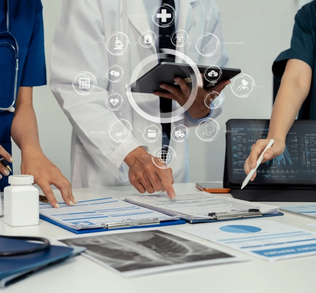 Healthcare practice performance analysis meeting